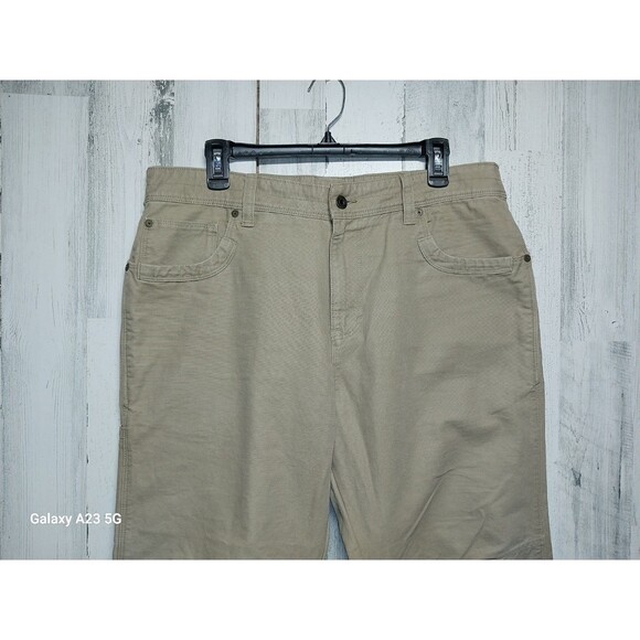 Eddie Bauer Tan Relaxed Fit Canvas Pants 34x30 - Picture 3 of 9